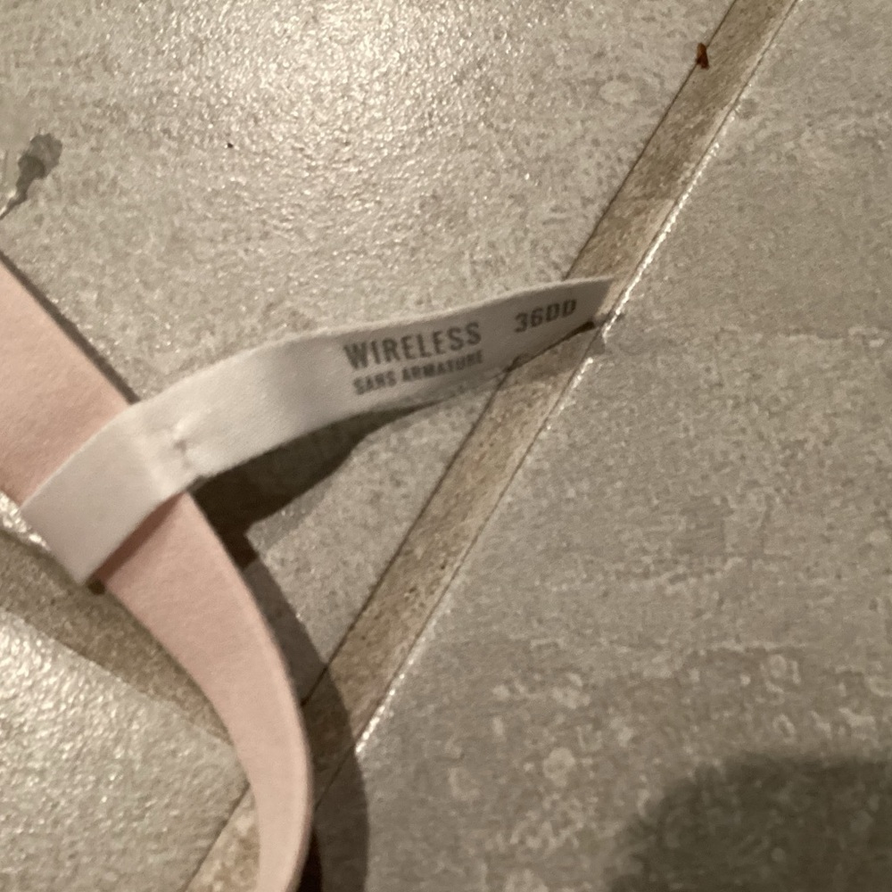 Aerie Pink Lace Trim Bra Wireless - Picture 3 of 8